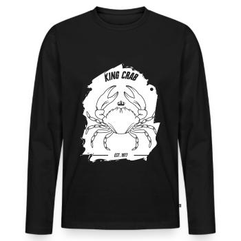 Crab and crabs - Men's Premium Organic Long Sleeve Shirt - black - Front - Nico (187cm)