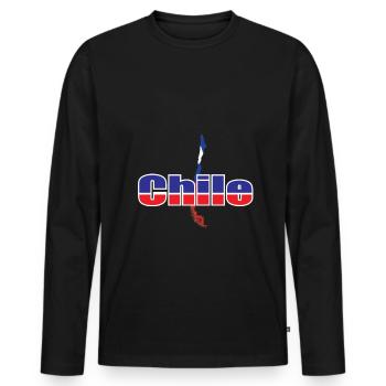 Chili - T-shirt manches longues Premium bio Homme - noir - Devant - Nico (187cm)