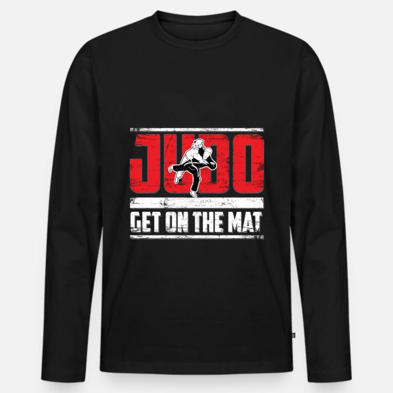 Judo - Männer Premium Bio Langarmshirt - Schwarz