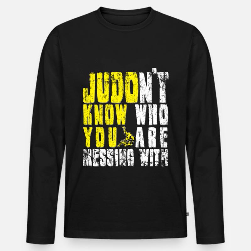 Judo - Männer Premium Bio Langarmshirt - Schwarz