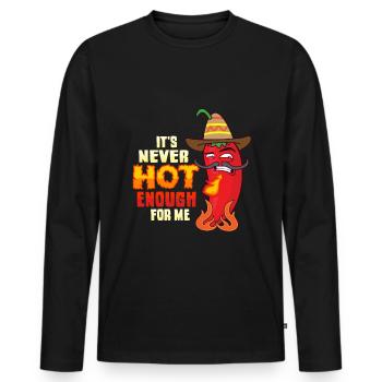 Cuisine mexicaine Habanero Chili Amateurs - T-shirt manches longues Premium bio Homme - noir - Devant - Nico (187cm)