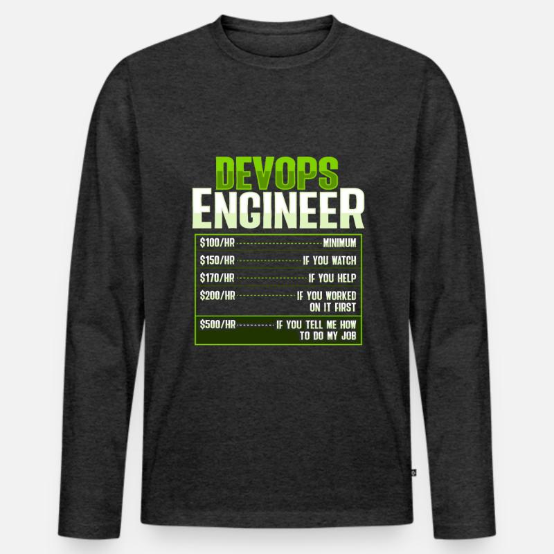 Devops Sys-Admin Developer Men's Premium Organic Long Sleeve Shirt