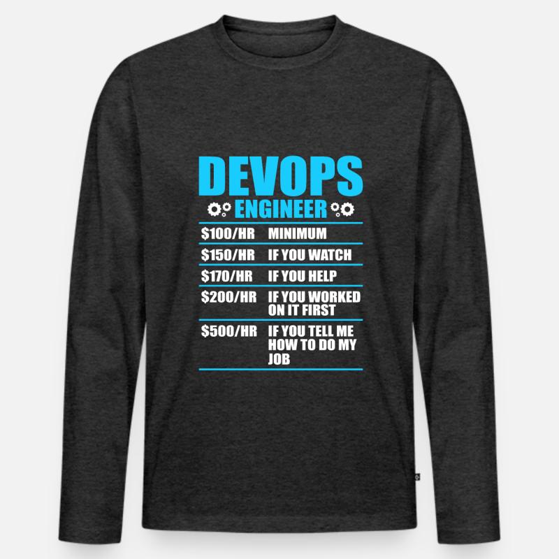 Devops Sys-Admin Developer Men's Premium Organic Long Sleeve Shirt