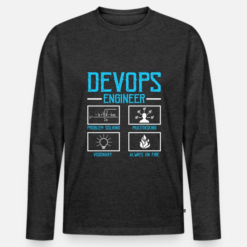 Devops Sys-Admin Developer Men's Premium Organic Long Sleeve Shirt