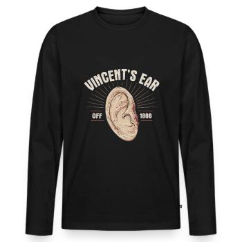 Amateurs d’art Van Gogh Ohr - T-shirt manches longues Premium bio Homme - noir - Devant - Nico (187cm)