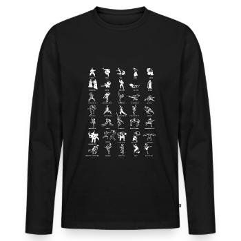 Alle Kampfsportarten Outfit für Martial Arts Kämpf - Männer Premium Bio Langarmshirt - Schwarz - Vorne - Nico (187cm)