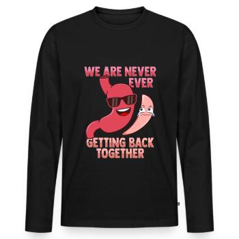 Bastric Sleeve Illustration für Gastric Recovery - Männer Premium Bio Langarmshirt - Schwarz - Vorne - Nico (187cm)