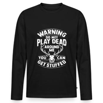 Taxidermist design for stuffing animals - Men's Premium Organic Long Sleeve Shirt - black - Front - Nico (187cm)