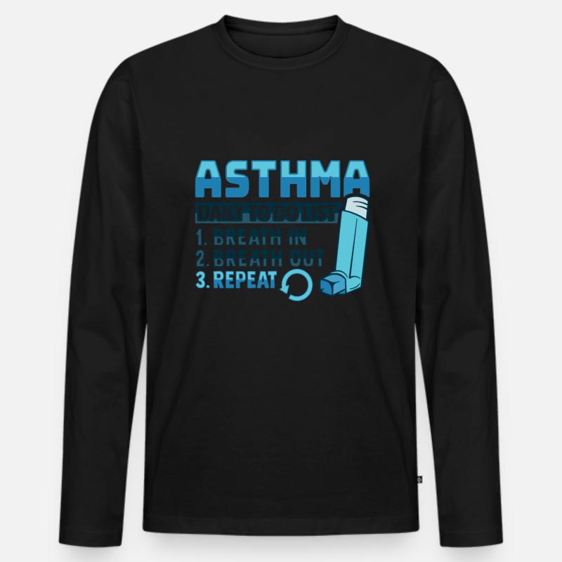 Albuterol Asthma Astmatiker - Männer Premium Bio Langarmshirt - Schwarz