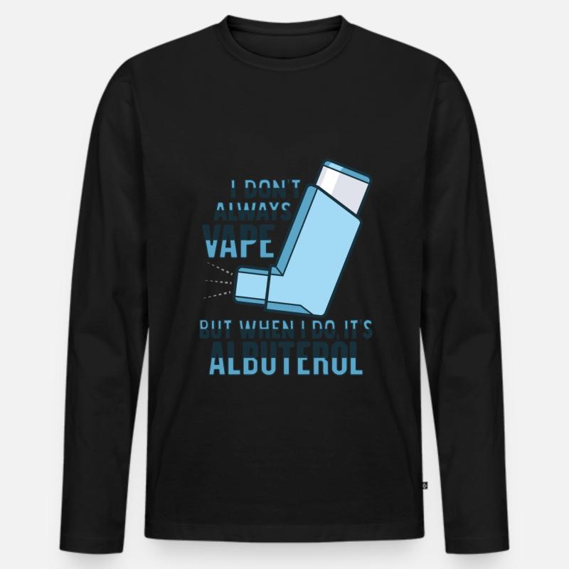 Albuterol Asthma Astmatiker - Männer Premium Bio Langarmshirt - Schwarz