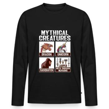 LARP RPG Rollenspiel Design für einen Larper - Männer Premium Bio Langarmshirt - Schwarz - Vorne - Nico (187cm)