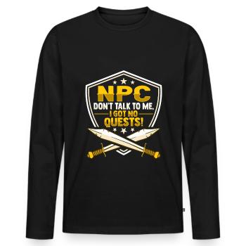 Larp Npc Rpg Rollenspieler Larper - Männer Premium Bio Langarmshirt - Schwarz - Vorne - Nico (187cm)
