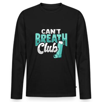 Albuterol Asthma Inhaler Conception - T-shirt manches longues Premium bio Homme - noir - Devant - Nico (187cm)