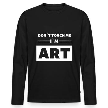 Funny Art Design for an Artist - Men's Premium Organic Long Sleeve Shirt - black - Front - Nico (187cm)