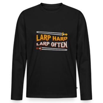 LARP RPG RPG Design for a Larper - Men's Premium Organic Long Sleeve Shirt - black - Front - Nico (187cm)