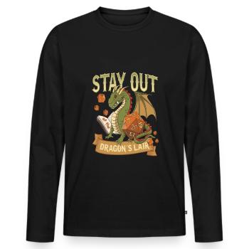 Rpg Dragon D20 cube design for a rpg gamer - Men's Premium Organic Long Sleeve Shirt - black - Front - Nico (187cm)