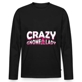 Jardin Gnome Jardin - T-shirt manches longues Premium bio Homme - noir - Devant - Nico (187cm)