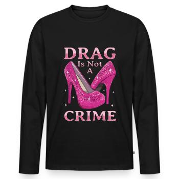 Le drag n’est pas une drag queen du crime LGBTQ - T-shirt manches longues Premium bio Homme - noir - Devant - Nico (187cm)
