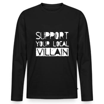 Rogue Age Soutenez votre section locale - T-shirt manches longues Premium bio Homme - noir - Devant - Nico (187cm)