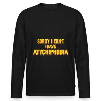 Atychiphobia Graph Atychiphobia Consciousness - Men's Premium Organic Long Sleeve Shirt - black - Front - Nico (187cm)