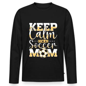 Fußball-Mutter Gameday Soccer Mom - Männer Premium Bio Langarmshirt - Schwarz - Vorne - Nico (187cm)