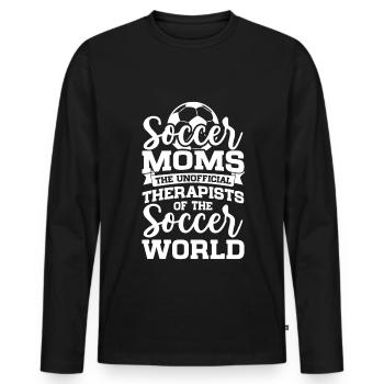 Fußball-Mutter Gameday Soccer Mom - Männer Premium Bio Langarmshirt - Schwarz - Vorne - Nico (187cm)