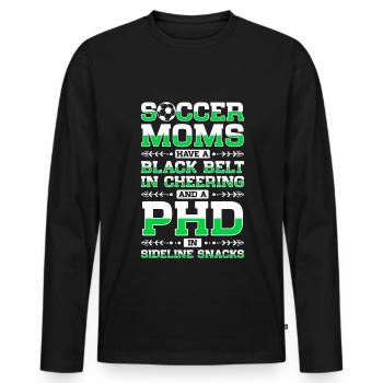 Fußball-Mutter Gameday Soccer Mom - Männer Premium Bio Langarmshirt - Schwarz - Vorne - Nico (187cm)