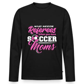 Fußball-Mutter Gameday Soccer Mom - Männer Premium Bio Langarmshirt - Schwarz - Vorne - Nico (187cm)