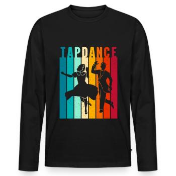 Tap Dancer Tap Dance Shoes Tap Dance Instructor - Men's Premium Organic Long Sleeve Shirt - black - Front - Nico (187cm)
