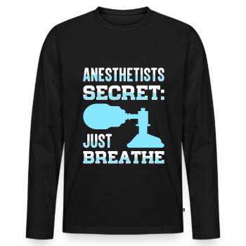 Anesthesiologist Anesthesia Anesthesiology Anesthesiologist - Men's Premium Organic Long Sleeve Shirt - black - Front - Nico (187cm)