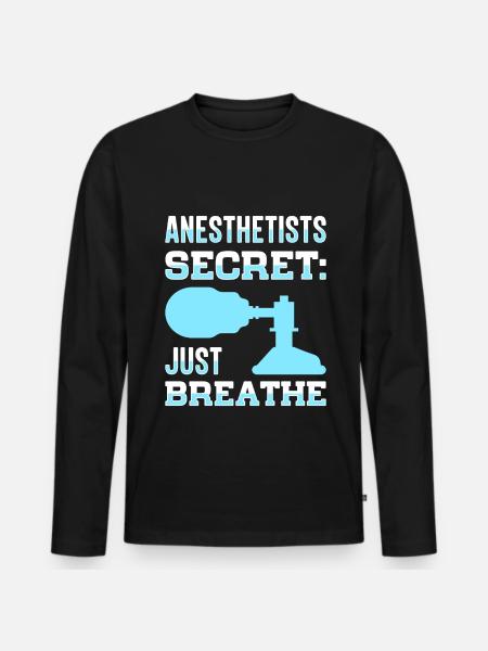 Anestesista Anestesista Anestesiologia Anestesista - Maglia a manica lunga ecologica premium da uomo - nero
