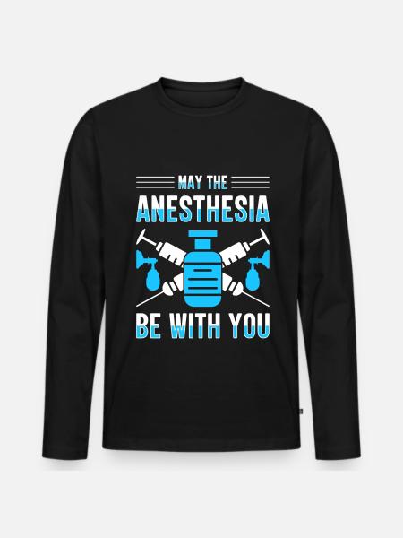 Anesthesiologist Anesthesia Anesthesiology Anesthesiologist - Men's Premium Organic Long Sleeve Shirt - black