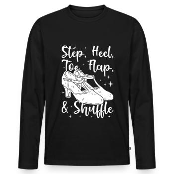 Tap Dancer Tap Dance Shoes Tap Dance Instructor - Men's Premium Organic Long Sleeve Shirt - black - Front - Nico (187cm)