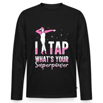 Tap Dancer Tap Dance Shoes Tap Dance Instructor - Men's Premium Organic Long Sleeve Shirt - black - Front - Nico (187cm)