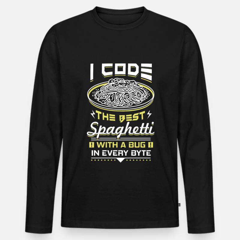 Computer programming - Men's Premium Organic Long Sleeve Shirt - black