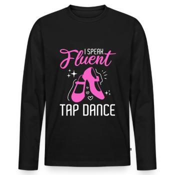 Tap Dancers Tap Dance Shoes Tap Dance Instructors - Men's Premium Organic Long Sleeve Shirt - black - Front - Nico (187cm)