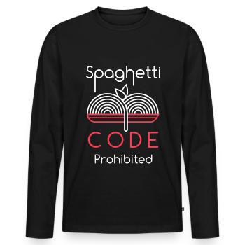 Computer programming - Men's Premium Organic Long Sleeve Shirt - black - Front - Nico (187cm)