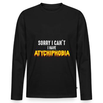Atychiphobia Graph Atychiphobia Consciousness - Men's Premium Organic Long Sleeve Shirt - black - Front - Nico (187cm)