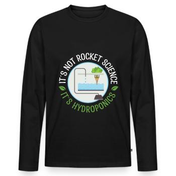 Hydrophonics Farmer Horticulture Agriculture - Men's Premium Organic Long Sleeve Shirt - black - Front - Nico (187cm)