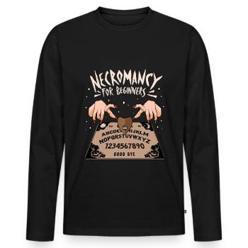 Nécromancie Nécromance Sorcellerie Sorcellerie Occultisme - T-shirt manches longues Premium bio Homme - noir - Devant - Nico (187cm)