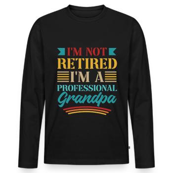 Bester Opa Aller Zeiten, Großvater, Gramps, - Männer Premium Bio Langarmshirt - Schwarz - Vorne - Nico (187cm)