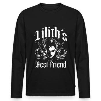 Lilith, Démon, Gothique, Mythologie, Folklore, - T-shirt manches longues Premium bio Homme - noir - Devant - Nico (187cm)