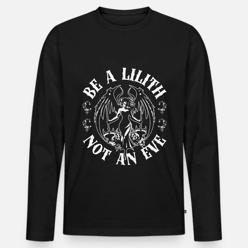 Lilith, Dämon, Gothic, Mythologie, Folklore, - Männer Premium Bio Langarmshirt - Schwarz