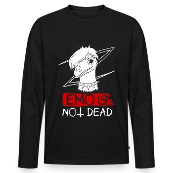 Emo Boy Emo Girl Emu Bird Emocore Punk Ästhetik - Männer Premium Bio Langarmshirt - Schwarz - Vorne - Nico (187cm)
