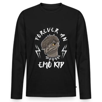 Emo Boy Emo Girl Emu Bird Emocore Punk Ästhetik - Männer Premium Bio Langarmshirt - Schwarz - Vorne - Nico (187cm)