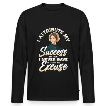 Krankenschwester Florence Nightingale Medizinische - Männer Premium Bio Langarmshirt - Schwarz - Vorne - Nico (187cm)