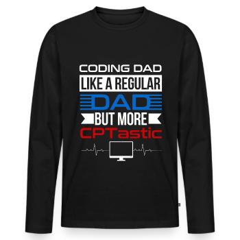 Medizinischer Kodierer Beruf Medizinische - Männer Premium Bio Langarmshirt - Schwarz - Vorne - Nico (187cm)