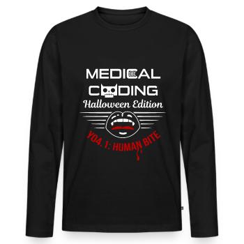 Halloween-medizin-kodierer Medizinische - Männer Premium Bio Langarmshirt - Schwarz - Vorne - Nico (187cm)