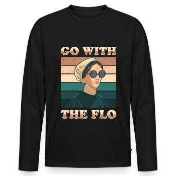 Krankenschwester Florence Nightingale Medizinische - Männer Premium Bio Langarmshirt - Schwarz - Vorne - Nico (187cm)