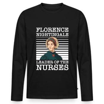 Krankenschwester Florence Nightingale Medizinische - Männer Premium Bio Langarmshirt - Schwarz - Vorne - Nico (187cm)